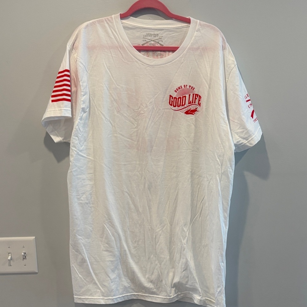 Goodlife White Tee with Red Accents